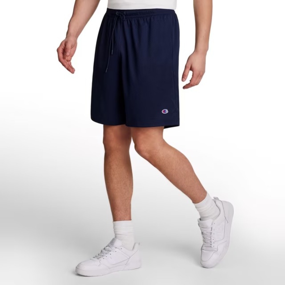 NWT Champion Mens Mesh Shorts Navy Blue Athletic 9 Inch Inseam S CPM263SH66